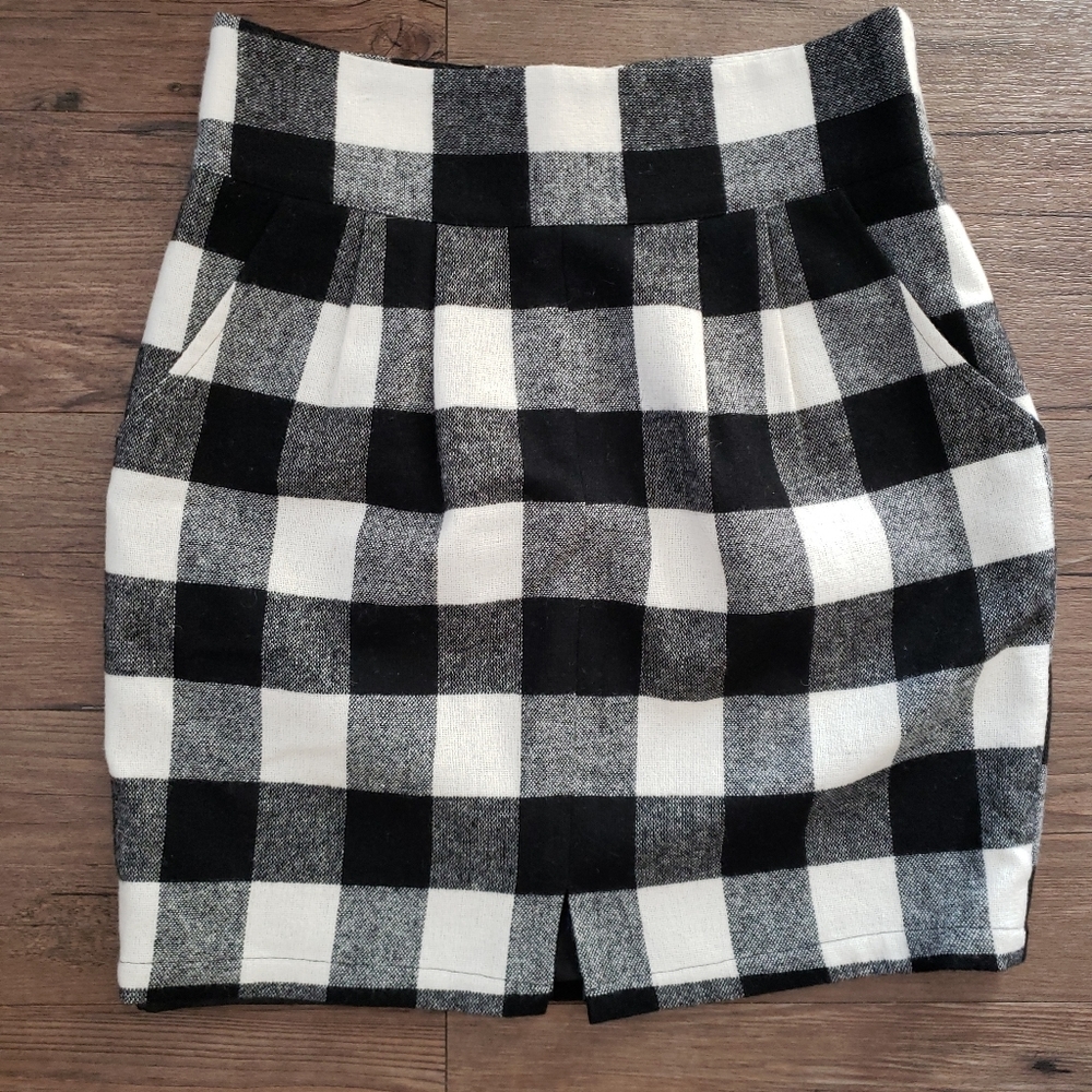 Wool check skirt Steven Alan Skirt